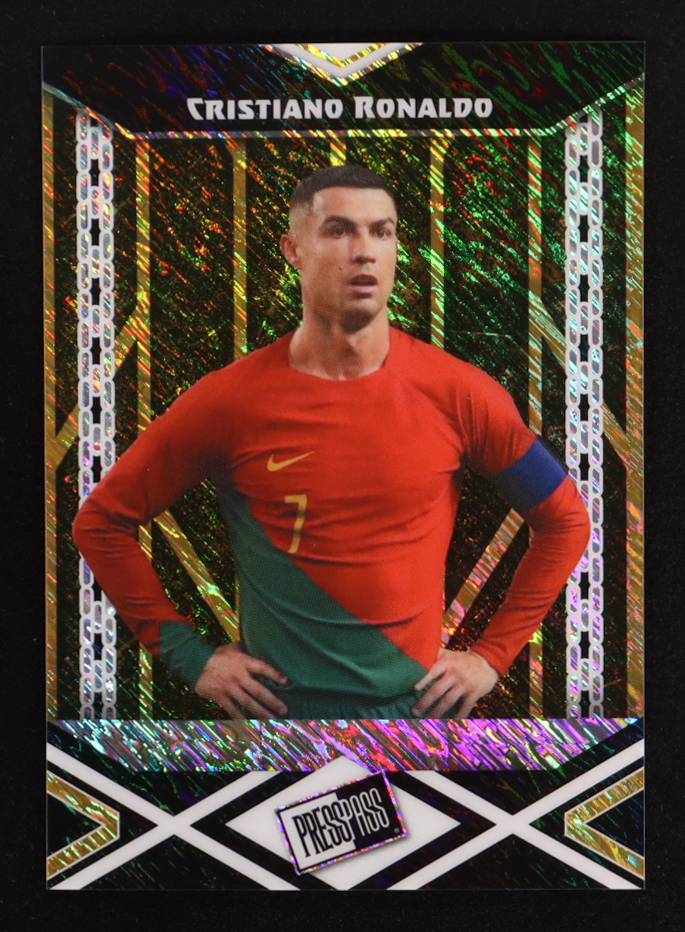 Cristiano Ronaldo 2024 Leaf Press Pass Gold Shimmer Pre-Production Proof #NNO #1/1 at PristineAuction.com Cristiano Ronaldo 2024 Leaf Press Pass Gold Shimmer Pre-Production Proof #NNO #1/1 at PristineAuction.com