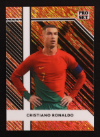 Cristiano Ronaldo 2024 Leaf Press Pass Orange Shimmer Pre-Production Proof #NNO #1/1 at PristineAuction.com