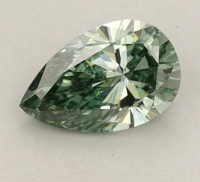 .43 Carats Lab Grown FANCY VIVID GREEN Diamond Loose VS1 | IGI Cert | Pear Cut at PristineAuction.com