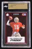 Joe Montana 2024 Leaf Joe Montana Legacy '89 Pro Set Pre-Production Proof Clear Pink #NNO #1/1 (Leaf Encapsulated) at PristineAuction.com