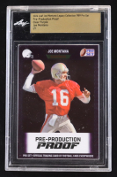 Joe Montana 2024 Leaf Joe Montana Legacy '89 Pro Set Pre-Production Proof Clear Purple #NNO #1/1 (Leaf Encapsulated) at PristineAuction.com