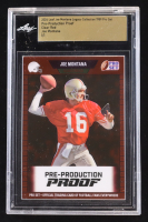 Joe Montana 2024 Leaf Joe Montana Legacy '89 Pro Set Pre-Production Proof Clear Red #NNO #1/1 (Leaf Encapsulated) at PristineAuction.com