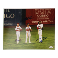 Dylan Crews, James Wood & Robert Hassell III Signed Harrisburg Senators 11x14 Photo (JSA) at PristineAuction.com