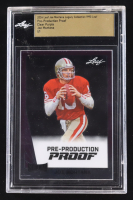 Joe Montana 2024 Leaf Joe Montana Legacy '90 Leaf Pre-Production Proof Clear Purple #NNO #1/1 (Leaf Encapsulated) at PristineAuction.com