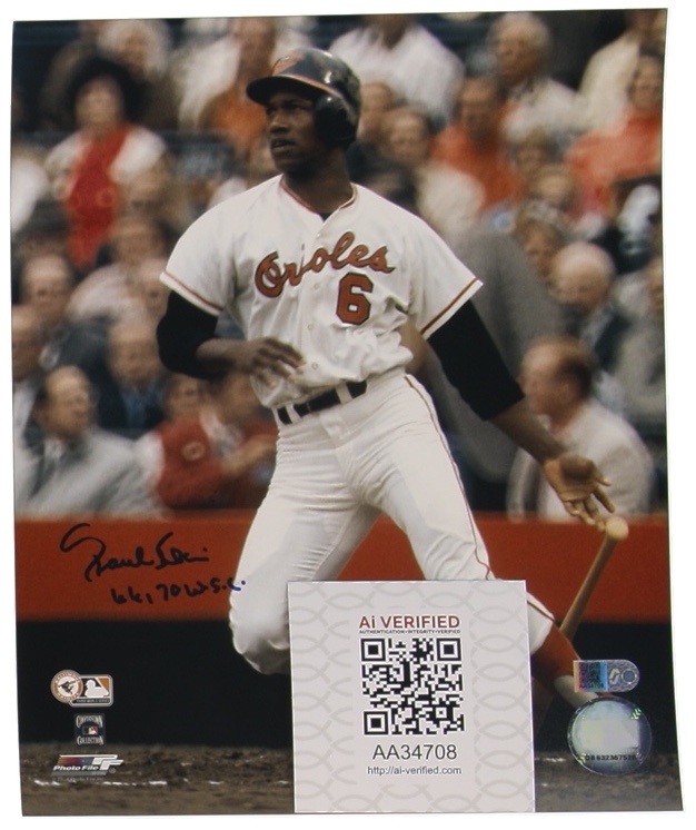 Paul Blair Signed Orioles 8x10 Photo Inscribed "66, 70 W.S.C." (AIV) at PristineAuction.com Paul Blair Signed Orioles 8x10 Photo Inscribed "66, 70 W.S.C." (AIV) at PristineAuction.com
