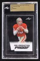Joe Montana 2024 Leaf Joe Montana Legacy '90 Leaf Pre-Production Proof Clear #NNO #1/1 (Leaf Encapsulated) at PristineAuction.com