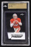 Joe Montana 2024 Leaf Joe Montana Legacy '90 Leaf Pre-Production Proof Clear Blue #NNO #1/1 (Leaf Encapsulated) at PristineAuction.com