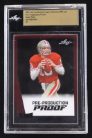 Joe Montana 2024 Leaf Joe Montana Legacy '90 Leaf Pre-Production Proof Clear Pink #NNO #1/1 (Leaf Encapsulated) at PristineAuction.com