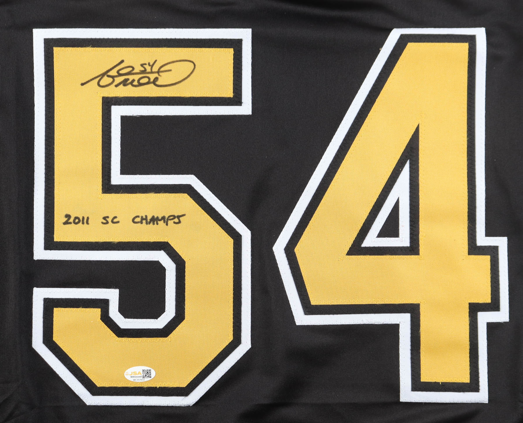 Adam McQuaid Signed Jersey Inscribed "2011 SC Champs" (JSA) at PristineAuction.com Adam McQuaid Signed Jersey Inscribed "2011 SC Champs" (JSA) at PristineAuction.com