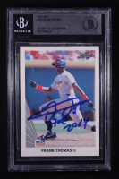 Frank Thomas Signed 1990 Leaf Inscribed "HOF 2014" #300 RC (BGS) at PristineAuction.com