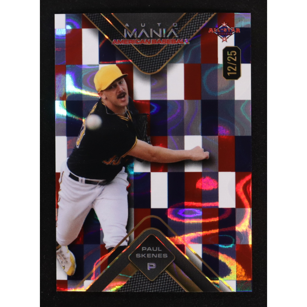 Paul Skenes 2024 Wild Card Auto Mania American Baseball Americana Lava #AMATPS2 #12/25 RC at PristineAuction.com