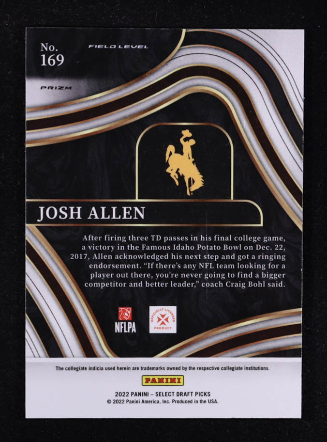 Josh Allen 2022 Select Draft Picks Prizms Dragon Scale #169 at PristineAuction.com Josh Allen 2022 Select Draft Picks Prizms Dragon Scale #169 at PristineAuction.com