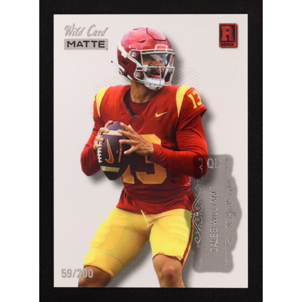 Caleb Williams 2023 Wild Card Matte Silver Foil White #BCCW #059/200 RC at PristineAuction.com