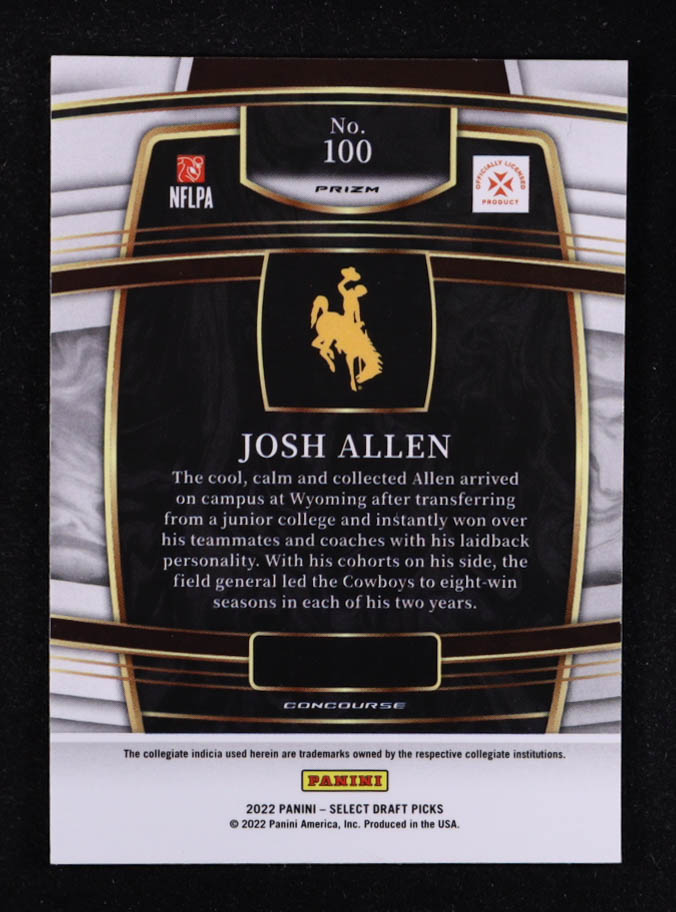 Josh Allen 2022 Select Draft Picks Prizms Dragon Scale #100 at PristineAuction.com Josh Allen 2022 Select Draft Picks Prizms Dragon Scale #100 at PristineAuction.com