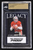 Joe Montana 2024 Leaf Joe Montana Legacy Base Auto Pre-Production Proof Clear Platinum #NNO #1/1 (Leaf Encapsulated) at PristineAuction.com