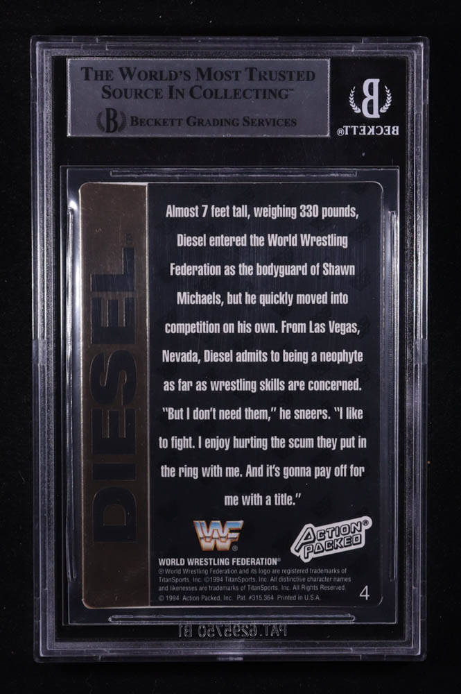 Diesel Signed 1994 Action Packed WWF #4 RC (BGS) at PristineAuction.com Diesel Signed 1994 Action Packed WWF #4 RC (BGS) at PristineAuction.com