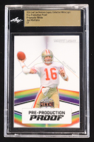 Joe Montana 2024 Leaf Joe Montana Legacy White Light Pre-Production Proof Prismatic White #NNO #1/1 (Leaf Encapsulated) at PristineAuction.com