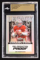 Joe Montana 2024 Leaf Joe Montana Legacy Base Auto Pre-Production Proof Prismatic Silver #NNO #1/1 (Leaf Encapsulated) at PristineAuction.com