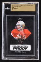 Joe Montana 2024 Leaf Joe Montana Legacy Gold Leaf Legends Pre-Production Proof Clear #NNO #1/1 (Leaf Encapsulated) at PristineAuction.com
