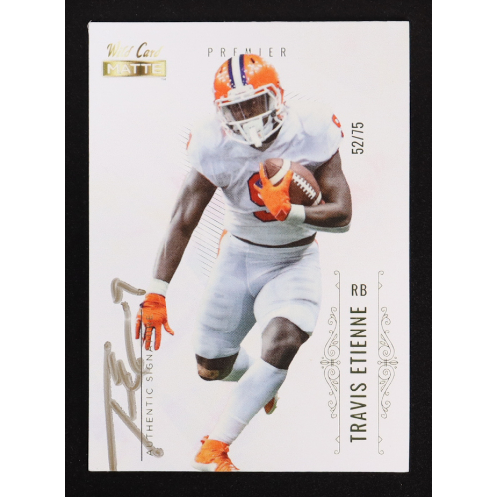 Travis Etienne Jr. 2021 Wild Card Matte White Autographs #MBC10 #52/75 RC at PristineAuction.com