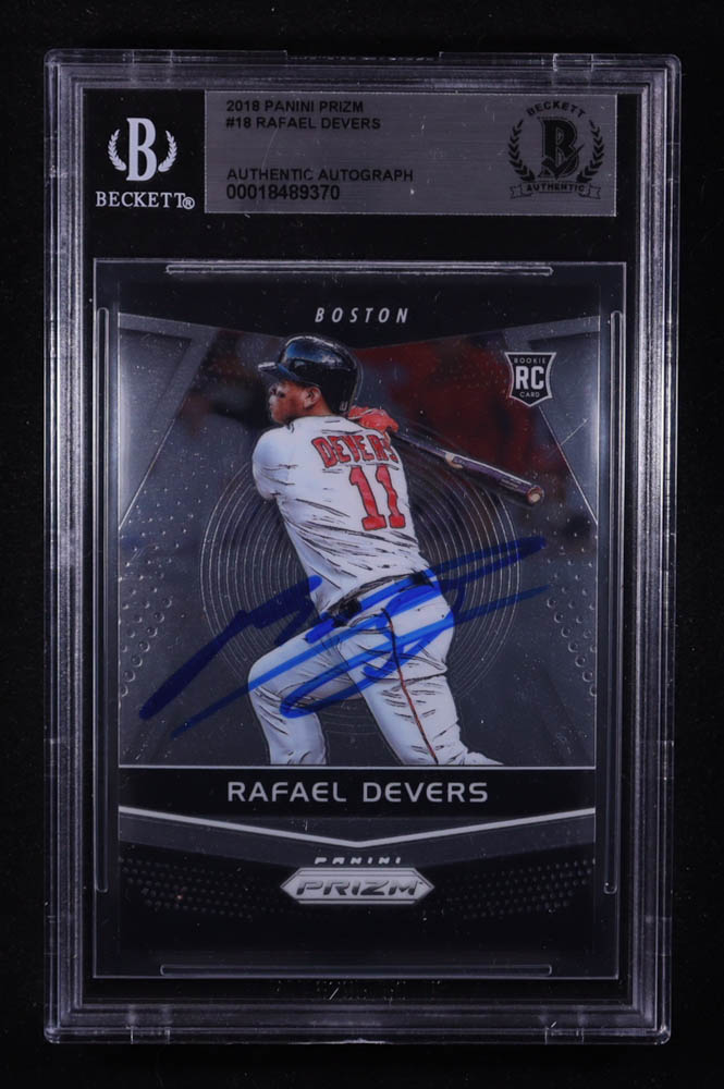 Rafael Devers Signed 2018 Panini Prizm #19 RC (BGS) at PristineAuction.com Rafael Devers Signed 2018 Panini Prizm #19 RC (BGS) at PristineAuction.com