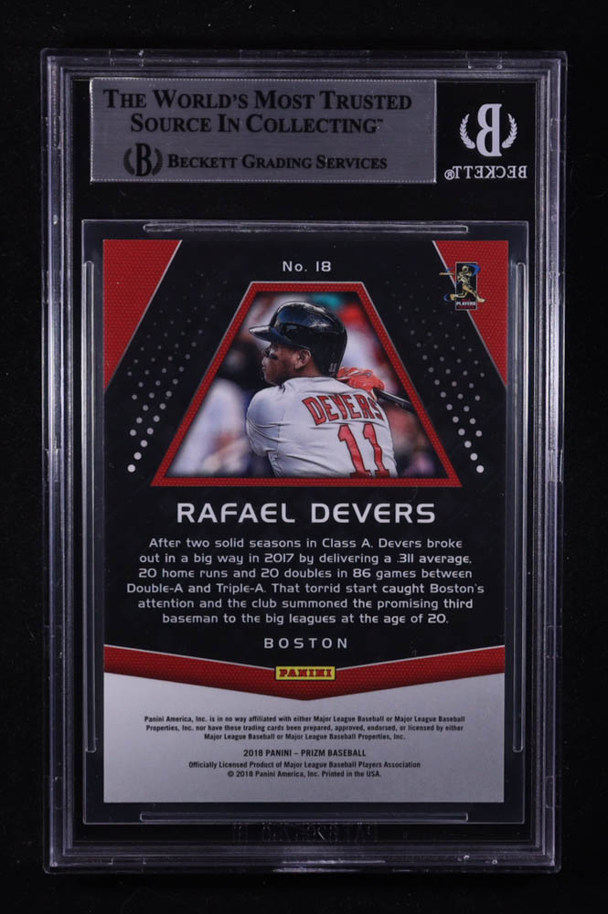 Rafael Devers Signed 2018 Panini Prizm #19 RC (BGS) at PristineAuction.com Rafael Devers Signed 2018 Panini Prizm #19 RC (BGS) at PristineAuction.com