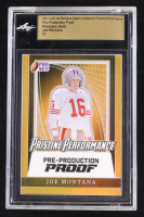 Joe Montana 2024 Leaf Joe Montana Legacy Pristine Performance Pre-Production Proof Prismatic Gold #NNO #1/1 (Leaf Encapsulated) at PristineAuction.com