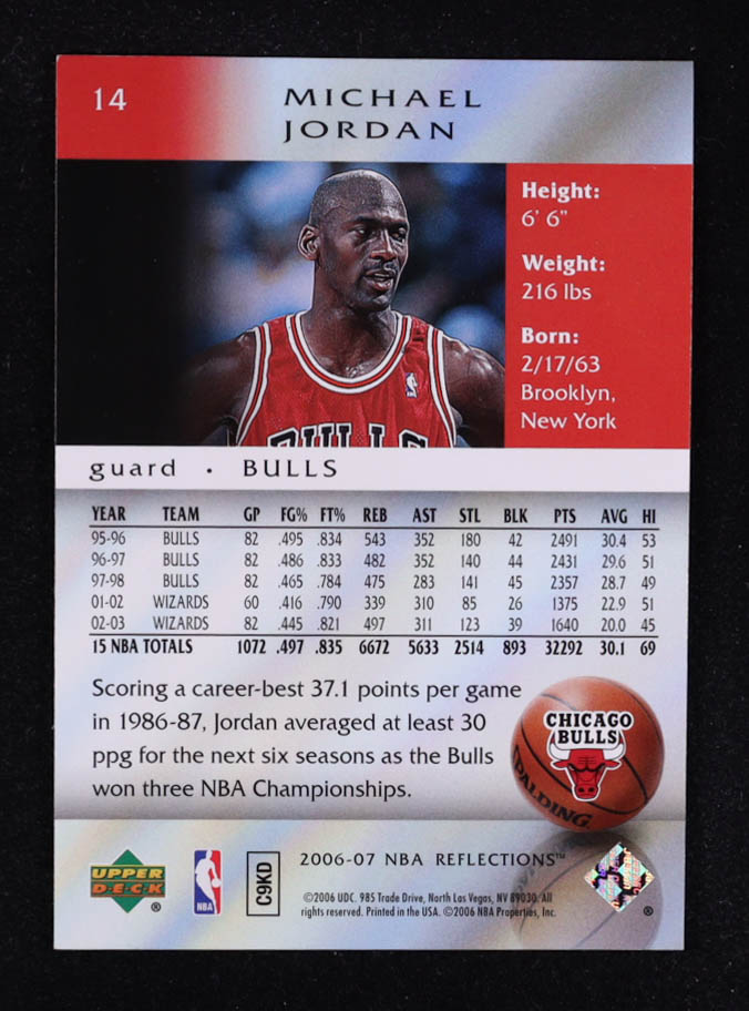 Michael Jordan 2006-07 Reflections #14 at PristineAuction.com Michael Jordan 2006-07 Reflections #14 at PristineAuction.com