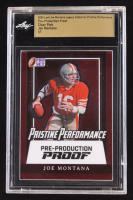 Joe Montana 2024 Leaf Joe Montana Legacy Pristine Performance Pre-Production Proof Clear Pink #NNO #1/1 (Leaf Encapsulated) at PristineAuction.com