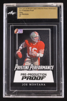 Joe Montana 2024 Leaf Joe Montana Legacy Pristine Performance Pre-Production Proof Clear #NNO #1/1 (Leaf Encapsulated) at PristineAuction.com