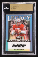 Joe Montana 2024 Leaf Joe Montana Legacy Base Auto Pre-Production Proof Prismatic Platinum #NNO #1/1 (Leaf Encapsulated) at PristineAuction.com