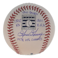 Goose Gossage Signed OML Hall of Fame Logo Baseball with Multiple Career Statistic Inscriptions (JSA) at PristineAuction.com