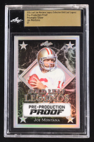 Joe Montana 2024 Leaf Joe Montana Legacy Gold Leaf Legends Pre-Production Proof Prismatic Silver #NNO #1/1 (Leaf Encapsulated) at PristineAuction.com
