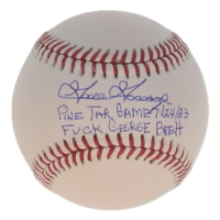 Goose Gossage Signed OML Baseball Inscribed "Pine Tar Game 7/24/83" & "F*** George Brett" (JSA) at PristineAuction.com