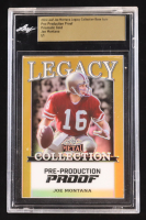 Joe Montana 2024 Leaf Joe Montana Legacy Base Auto Pre-Production Proof Prismatic Gold #NNO #1/1 (Leaf Encapsulated) at PristineAuction.com