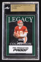 Joe Montana 2024 Leaf Joe Montana Legacy Base Auto Pre-Production Proof Clear Green #NNO #1/1 (Leaf Encapsulated) at PristineAuction.com
