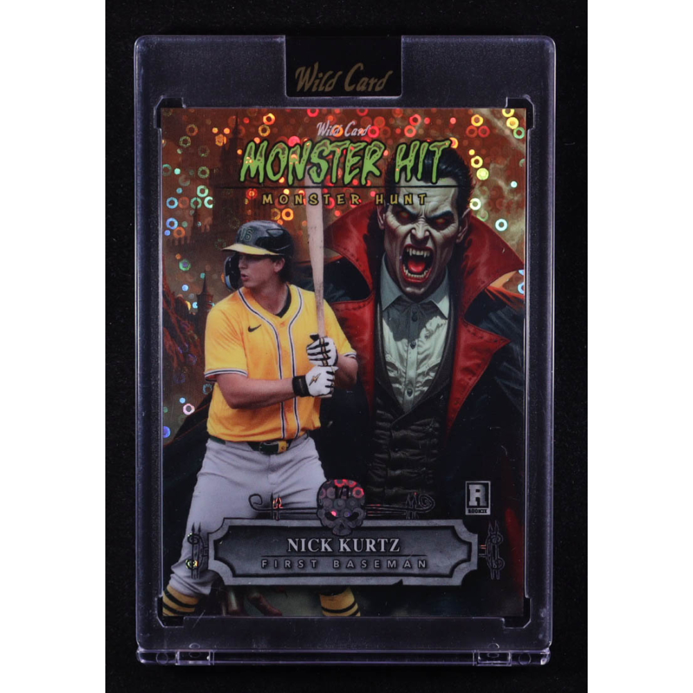Nick Kurtz 2025 Wild Card Haunted Hits Monster Hunt Disco Orange #MHCDNK #1/1 RC at PristineAuction.com