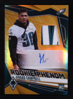 Jihaad Campbell 2025 Panini Phoenix Rookie Phenoms Jersey Autographs Gold #34 #10/10 RC at PristineAuction.com