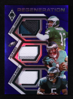 Randall Cunningham / Donovan McNabb / Jalen Hurts 2025 Panini Phoenix Regeneration Jerseys Blue #4 #122/199 at PristineAuction.com