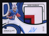 Keon Coleman 2024 Immaculate Collection Premium Rookie Patch Autographs Emerald #15 #15/18 RC at PristineAuction.com