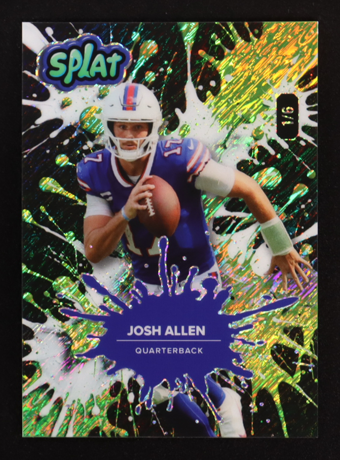 Josh Allen 2025 Wild Card Splat Background 4 Lime Shimmer #SBLIM04JA #1 ...