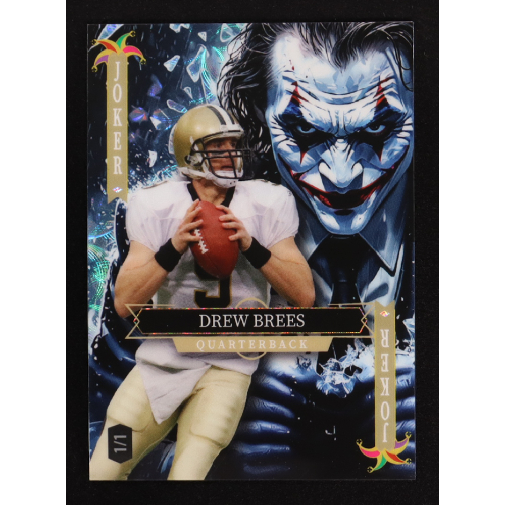 Drew Brees 2025 Wild Card Jokers Wild Joker Kaleidoscope #SDJWM-DBNh04 #1/1 at PristineAuction.com