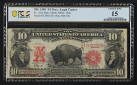 1901 United States of America $10 Ten Dollar Red Seal Note (PCGS 15) at PristineAuction.com