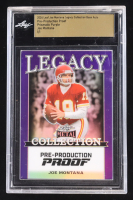 Joe Montana 2024 Leaf Joe Montana Legacy Base Auto Pre-Production Proof Prismatic Purple #NNO #1/1 (Leaf Encapsulated) at PristineAuction.com