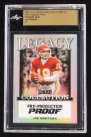 Joe Montana 2024 Leaf Joe Montana Legacy Base Auto Pre-Production Proof Prismatic Silver #NNO #1/1 (Leaf Encapsulated) at PristineAuction.com