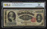 1891 United States of America $1 One Dollar Silver Certificate Red Seal Note (PCGS 20) at PristineAuction.com