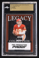 Joe Montana 2024 Leaf Joe Montana Legacy Base Auto Pre-Production Proof Clear Red #NNO #1/1 (Leaf Encapsulated) at PristineAuction.com