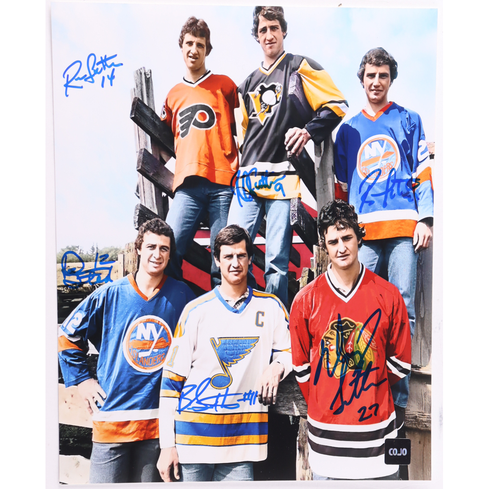 "The Sutter Brothers" 8x10 Photo Signed by (6) with Brent Sutter, Brian Sutter, Darryl Sutter, Duane Sutter (COJO) at PristineAuction.com