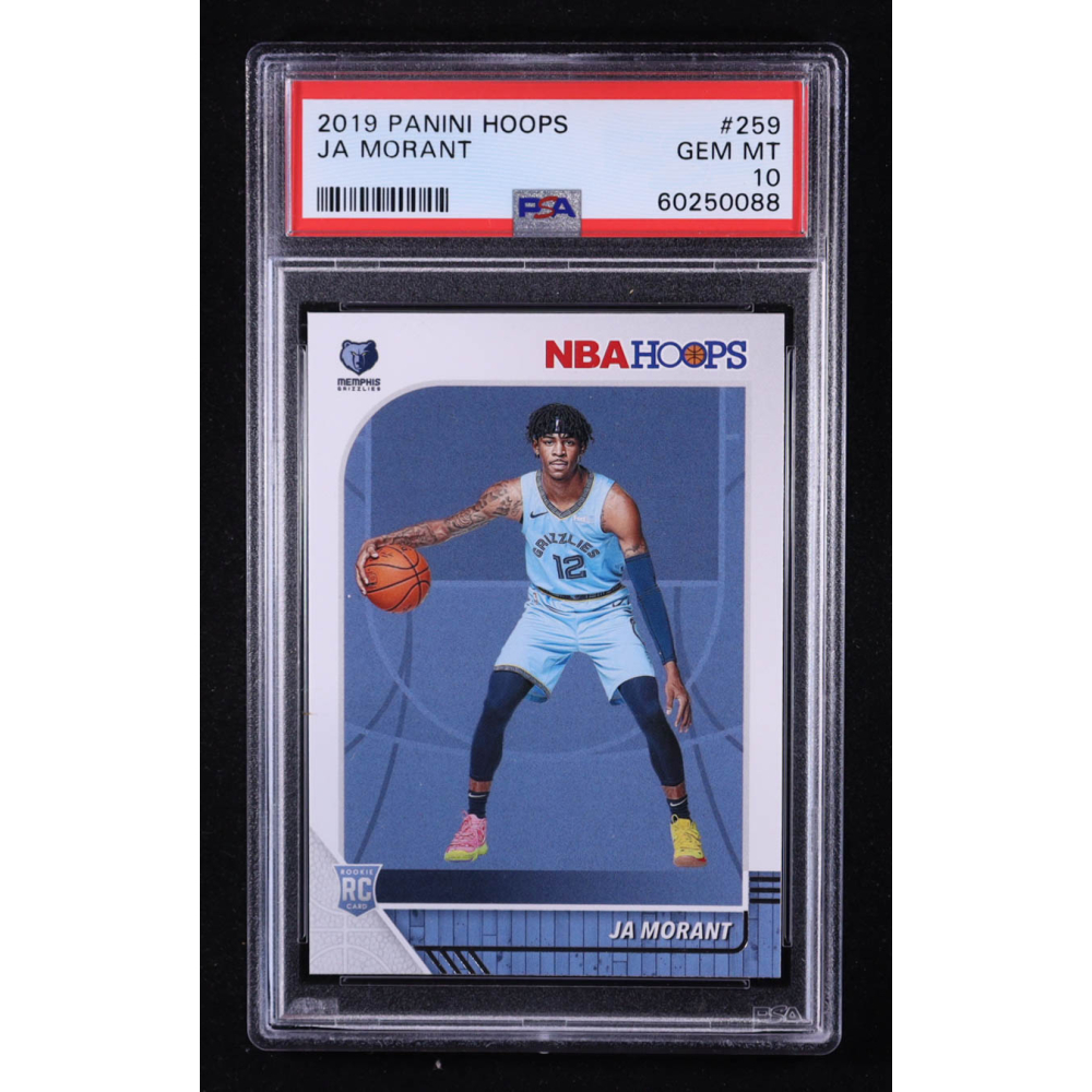 Ja Morant 2019-20 Panini NBA Hoops #259 RC (PSA 10) at PristineAuction.com