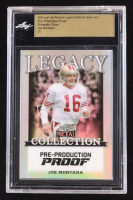 Joe Montana 2024 Leaf Joe Montana Legacy Base Auto Pre-Production Proof Prismatic Silver #NNO #1/1 (Leaf Encapsulated) at PristineAuction.com